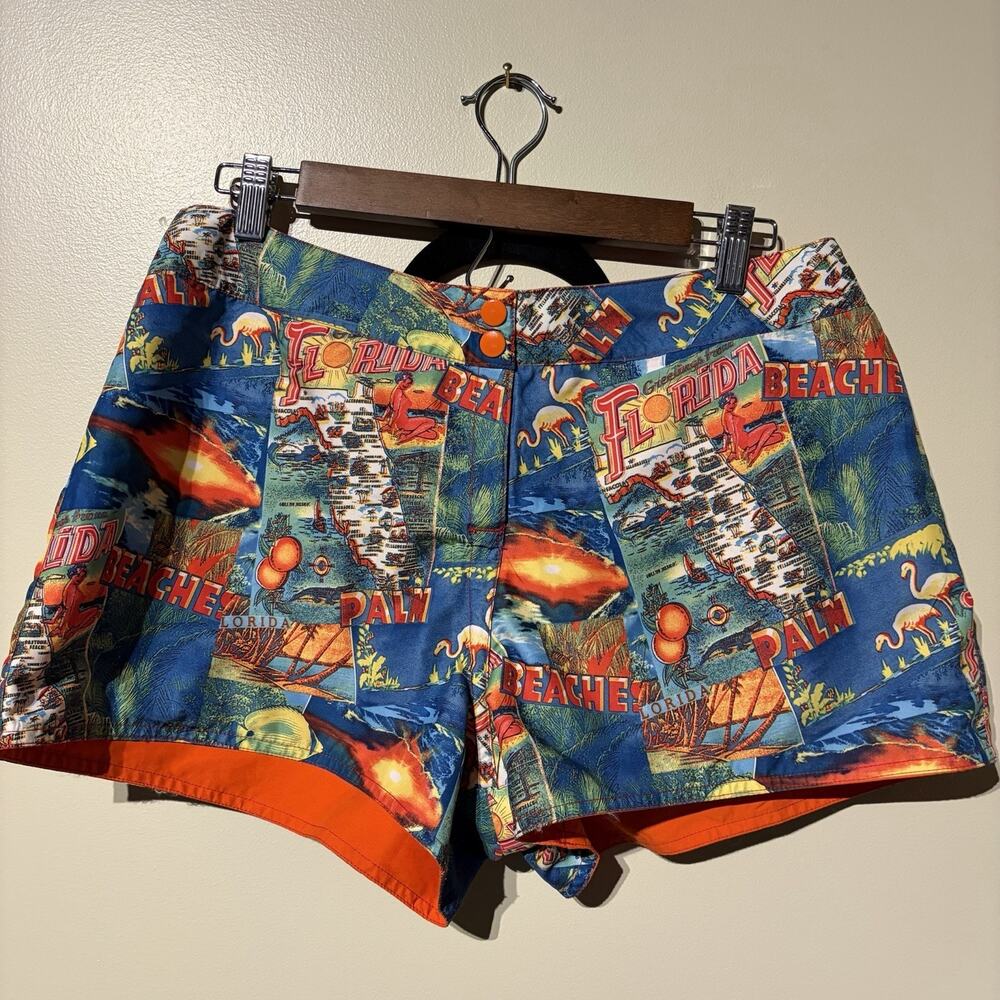 Speedo Swim Board Shorts Womens Size 10 Reversible Surfer Beach Swim Florida